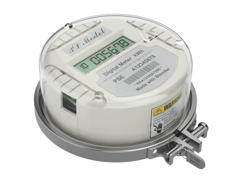 Smart Electric Meter 3D Model