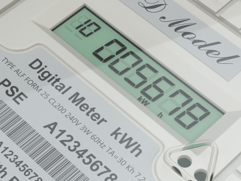 Smart Electric Meter 3D-Modell