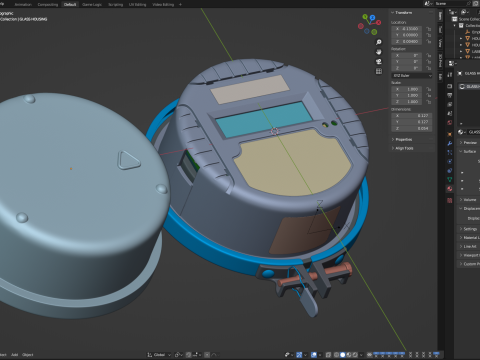 Smart Electric Meter 3D-Modell