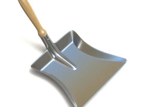Straw Broom with Dustpan 3D Model