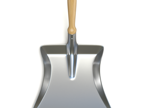 Straw Broom with Dustpan Modèle 3D