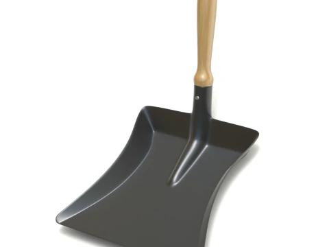 Straw Broom with Dustpan 3D Model