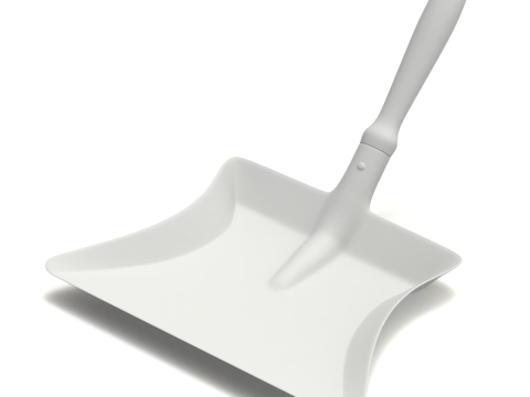 Straw Broom with Dustpan Modèle 3D