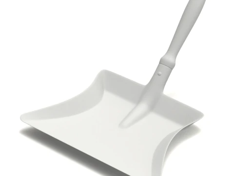 Straw Broom with Dustpan 3D Model