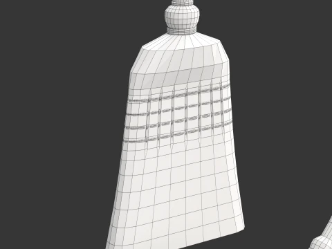 Straw Broom with Dustpan 3D Model