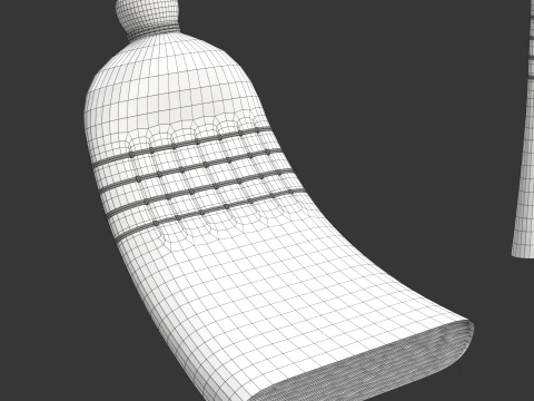 Straw Broom with Dustpan 3D Model
