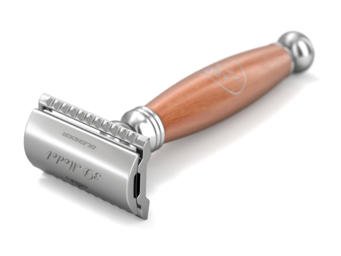 Shaving Kit with Wooden Handles Model 3D
