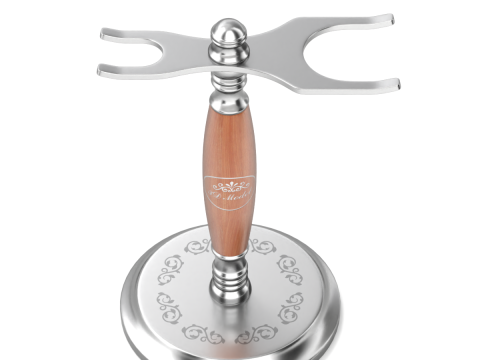 Shaving Kit with Wooden Handles Model 3D