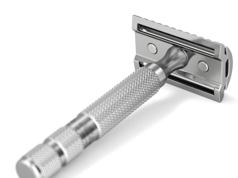 Shaving Kit with Metal Handles 3D Model