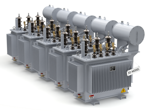 High Voltage Power Electrical Industry Transformer 3D मॉडल
