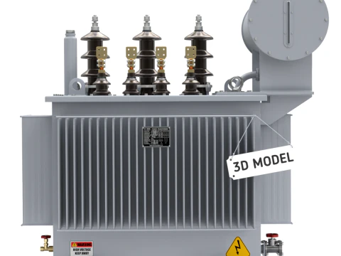High Voltage Power Electrical Industry Transformer 3D Model