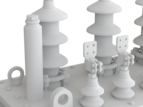 High Voltage Power Electrical Industry Transformer 3D Model