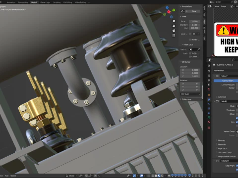 High Voltage Power Electrical Industry Transformer 3D Model