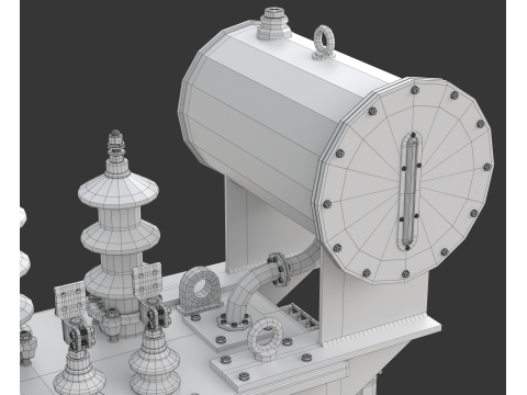 High Voltage Power Electrical Industry Transformer 3D मॉडल