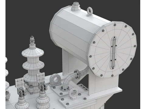 High Voltage Power Electrical Industry Transformer 3D Model