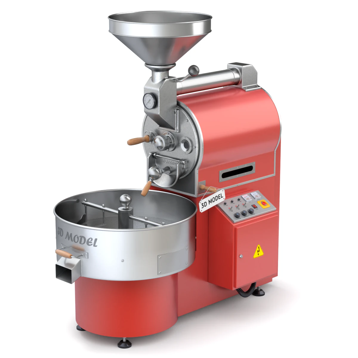 Coffee Roaster 3D Model .c4d .max .obj .3ds .fbx .stl .blend 