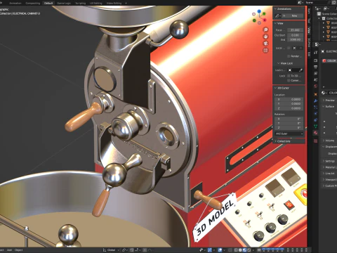 Coffee Roaster 3D Model