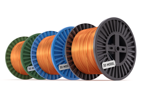 Copper Wire Spool Modelo 3D