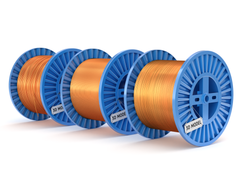 Copper Wire Spool Modelo 3D