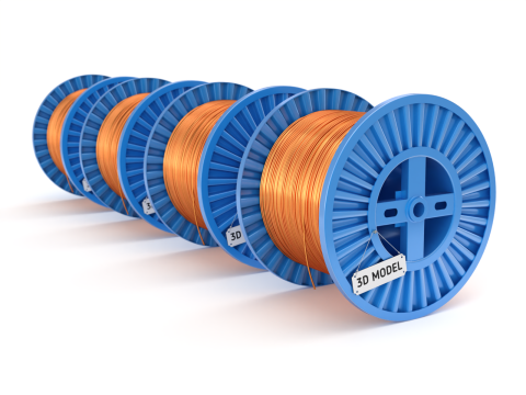Copper Wire Spool Modelo 3D