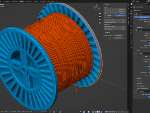 Copper Wire Spool Modelo 3D