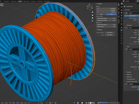 Carretel de fio de cobre Modelo 3D