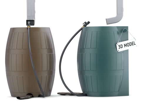 Rain Barrel Model 3D