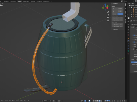 Rain Barrel Model 3D