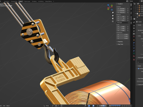 Coil Lifter with Copper Coil 3D-Modell