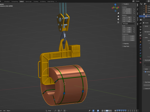 Coil Lifter with Copper Coil 3D-Modell