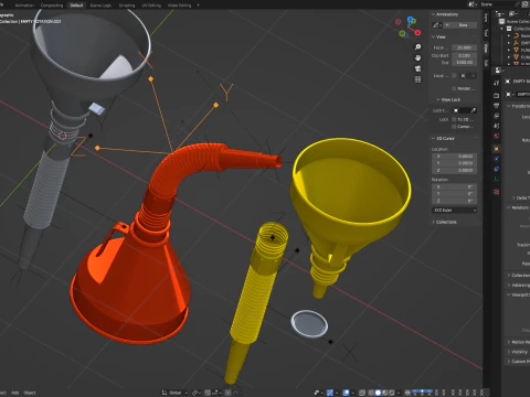 Fuel Funnel 3D Model