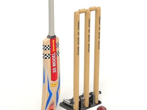 Cricket Set 3D Model