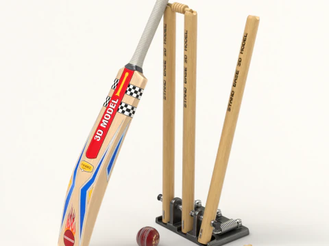 Cricket-Set 3D Modell