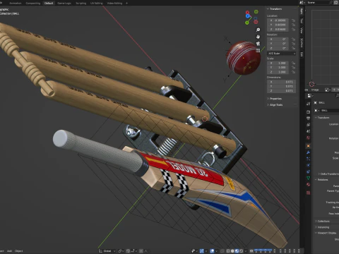 Cricket-Set 3D Modell