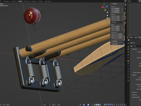 Cricket-Set 3D Modell