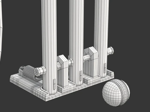 Cricket-Set 3D Modell