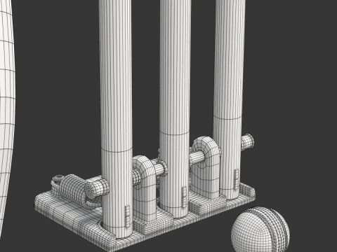 Cricket-Set 3D Modell