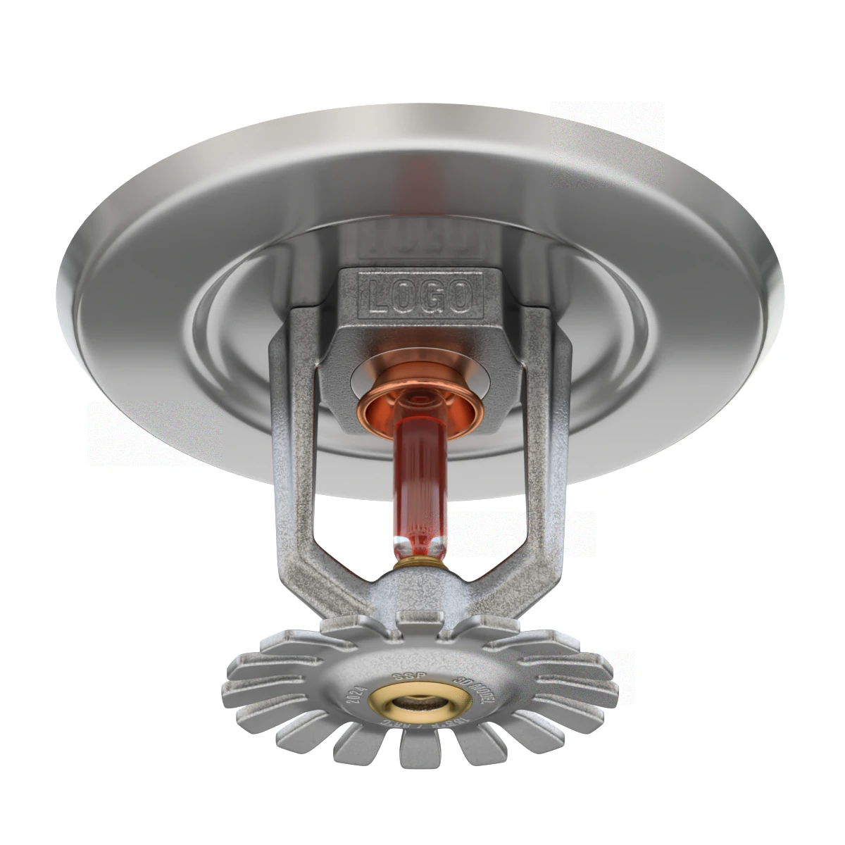 Fire Sprinkler 3D Model .c4d .max .obj .3ds .fbx .stl .blend