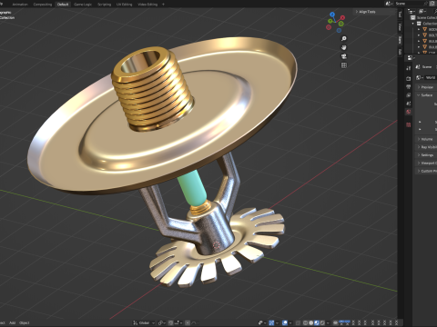 Fire Sprinkler Model 3D