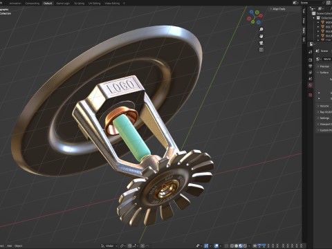 Fire Sprinkler Model 3D