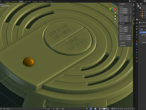 Smoke Detector 3D Model