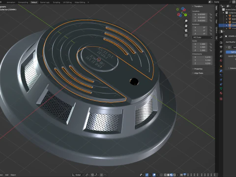 Smoke Detector 3D Model