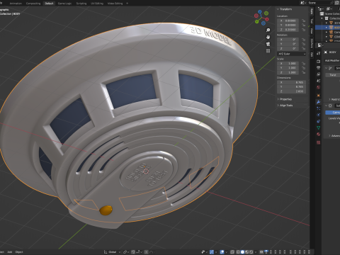 Smoke Detector Modelo 3D
