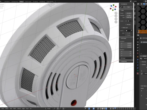 Smoke Detector 3D Model