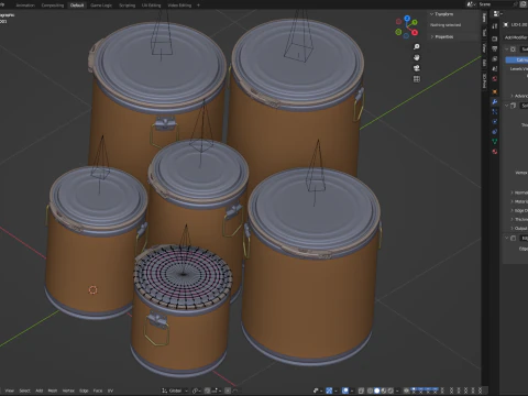Tambor de fibra Modelo 3D