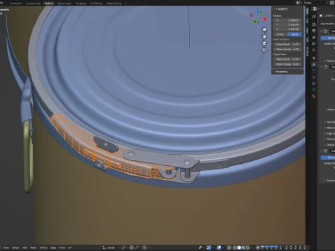 Tambor de fibra Modelo 3D