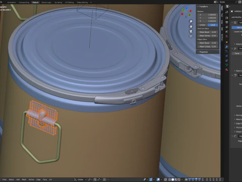 Tambor de fibra Modelo 3D
