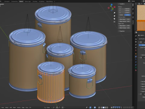 Tambor de fibra Modelo 3D