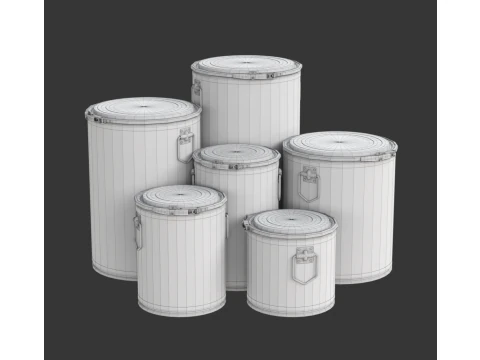 Tambor de fibra Modelo 3D