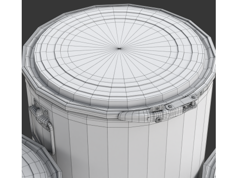 Fiber Drum 3D Model